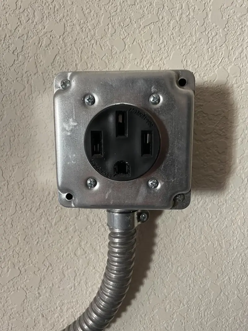 NEMA 14-50 outlet installed for Smart Home Electrical in Gibson City